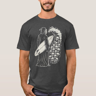 Todessurfer Skulls Dunkle Welle T-Shirt