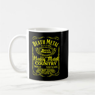 TODESTOD SCHWERER TOD Schwarzes METAL für Hartgest Kaffeetasse
