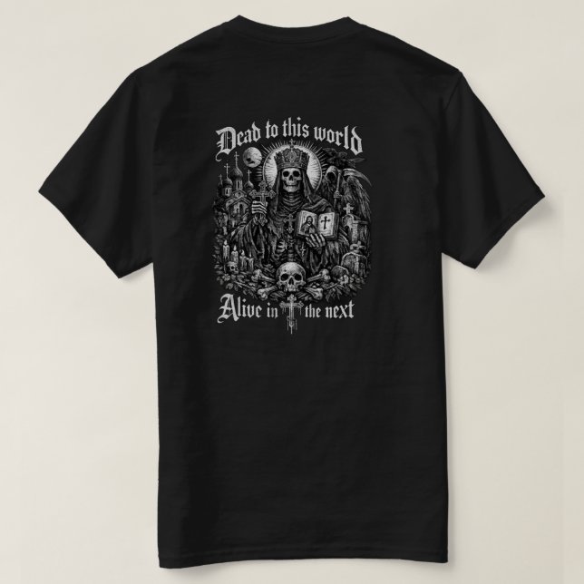 Todesverfallen dieser Welt Christliches T-Shirt (Design Rückseite)