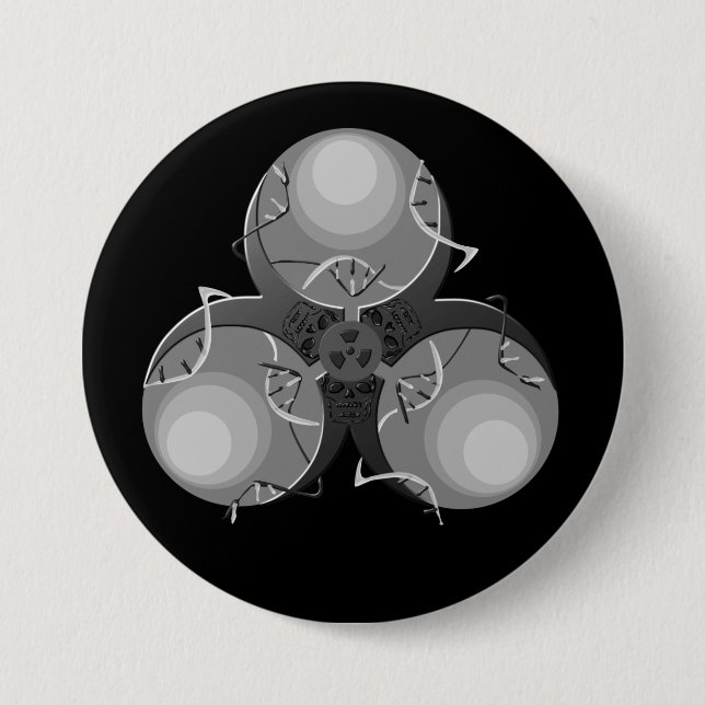 Todesvirus-Biogefährdung Button (Vorderseite)