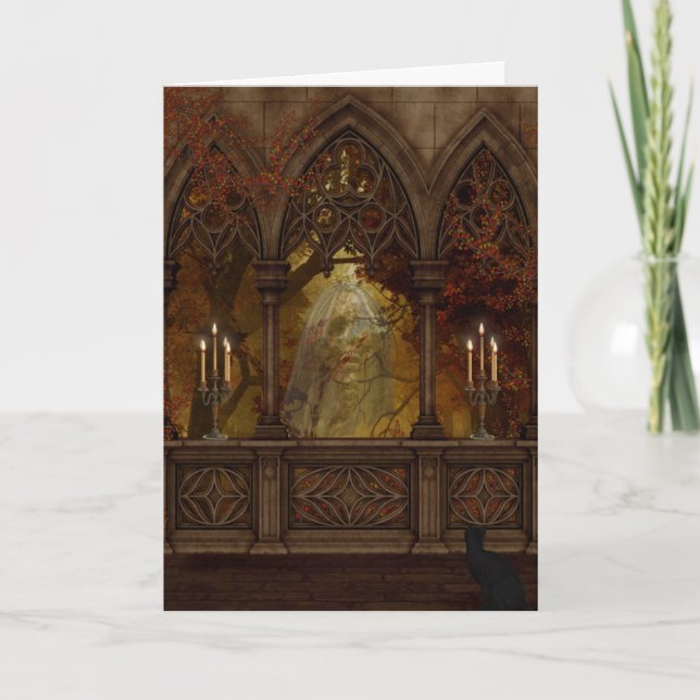 Todgezeichnete Halloween-Grußkarte Karte (Vorderseite)