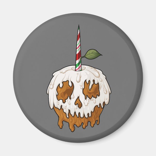 Tödlich Sweet Caramel Apple Skull Magnet (Vorne)