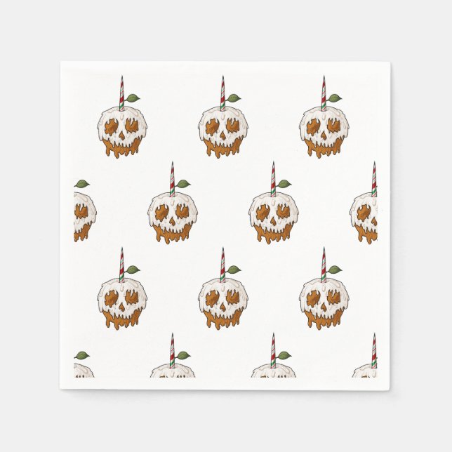 Tödlich Sweet Caramel Apple Skull Serviette (Vorderseite)