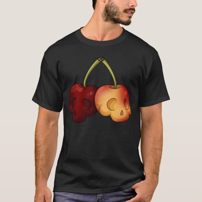 Tödlich Sweet Cherry Skulls T-Shirt (Vorderseite)