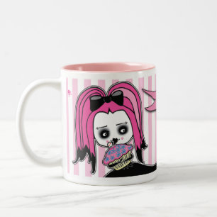Tödliche Cute™ Delilah Kuchen-Zeit Zweifarbige Tasse
