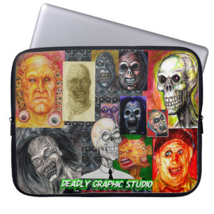 TÖDLICHE GRAFISCHE KUNST-ELEKTRONIK-LAPTOP-TASCHE LAPTOPSCHUTZHÜLLE