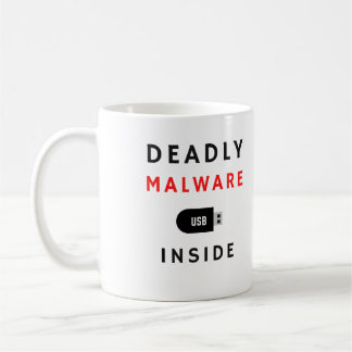 Tödliche Malware Cybersicherheit - Sicherheitsstip Kaffeetasse