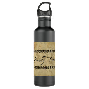 Tödlicher Gift-Aufkleberentwurf Trinkflasche