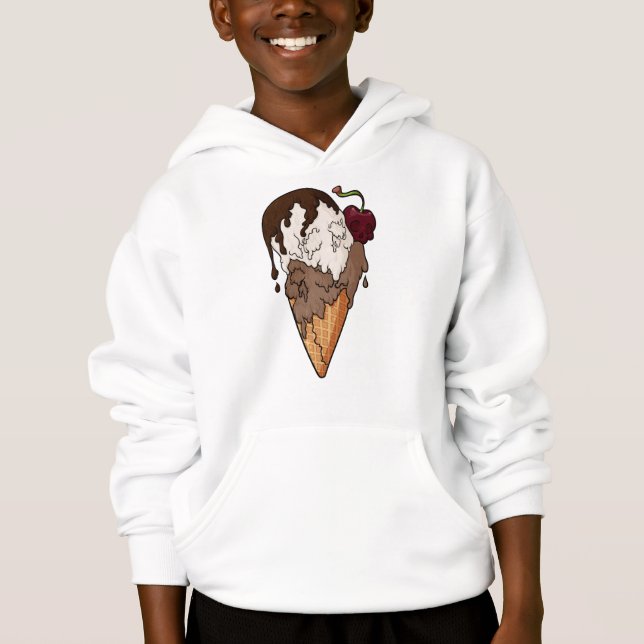 Tödlicher süßer, klassischer Schädeleis Hoodie (Vorderseite)