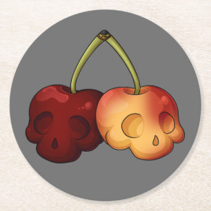 Tödlicher Sweet Cherry Skull Untersetzer