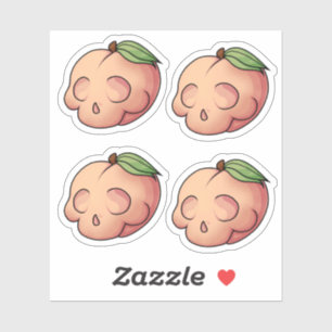Tödlicher Sweet Skull Peach Aufkleber