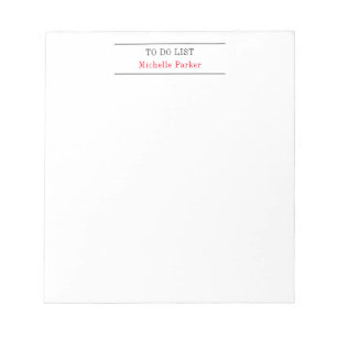 TODO-LISTE Schlicht Minimalistisch Modern Notizblock