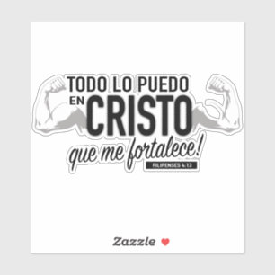 Todo Lo Puedo en Cristo Sticker 6 Zoll
