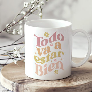 "Todo Va Estar Bien" Pastel Groovy Inspiration Kaffeetasse