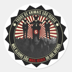 Todos os Animais são iguais Runder Aufkleber