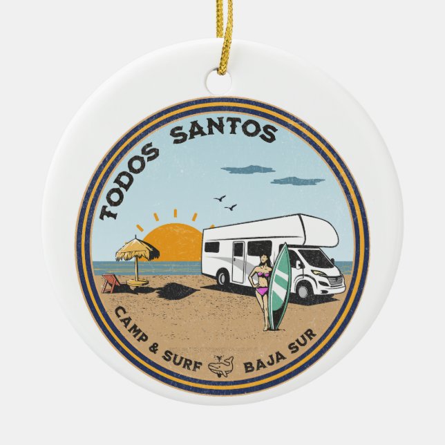 Todos Santos Baja California Sur Mexiko Keramik Ornament (Vorne)