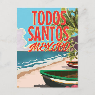 Todos Santos Mexico Reiseplakat Postkarte