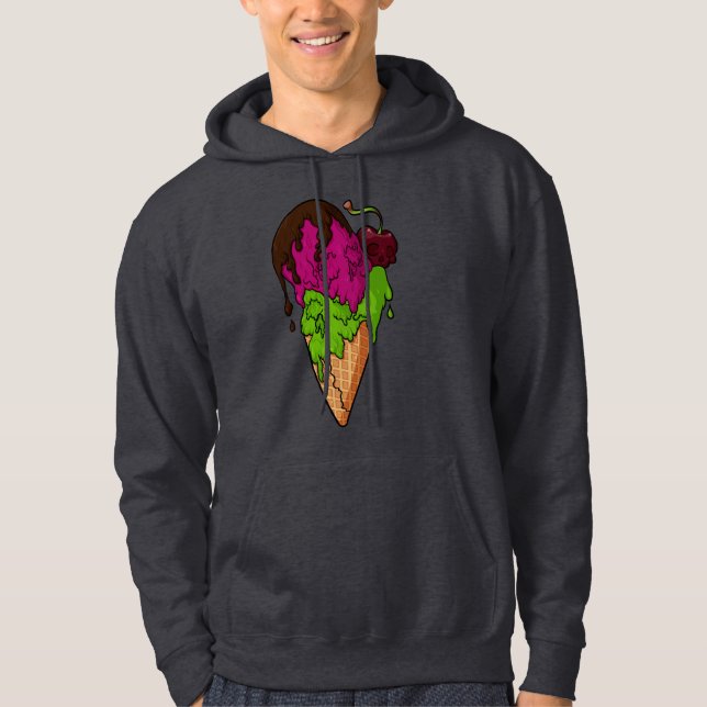 Todsüße Berry Skull Ice Cream Hoodie (Vorderseite)