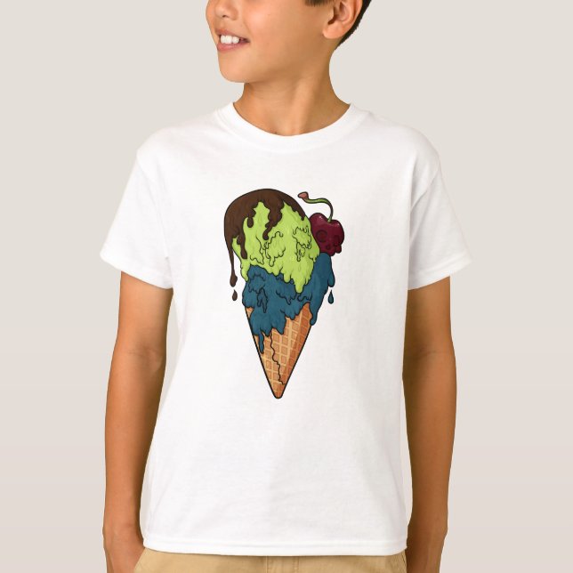 Todsüße Mystery Skull Ice Cream T-Shirt (Vorderseite)