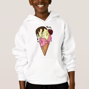 Todsüße Strawberry n' Banana Skull Ice Creme Hoodie