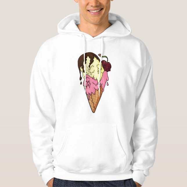 Todsüße Strawberry n' Banana Skull Ice Creme Hoodie (Vorderseite)