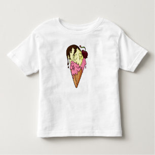 Todsüße Strawberry n' Banana Skull Ice Creme Kleinkind T-shirt
