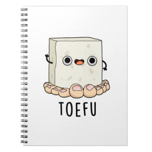 Toe-fu Lustiger Tofu-Wortwitz  Notizblock