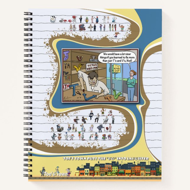 Toe’s Town Comic | Spiral Notebook Notizbuch (Vorderseite)