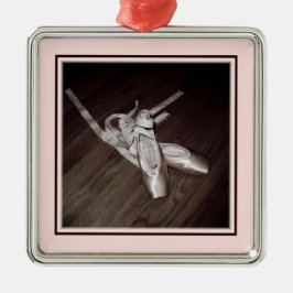 'Toe Shoes'-Ornament Silbernes Ornament