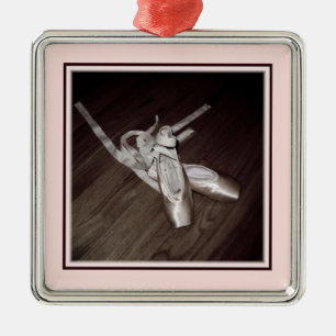 'Toe Shoes'-Ornament Silbernes Ornament