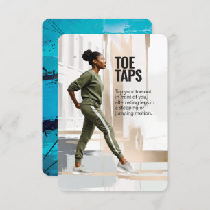 Toe Stecht Fitness-Karte mit blauem Backing Save The Date