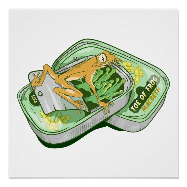 Toe von Froschhexen Zauber Shakespeare Poster (Vorderseite)