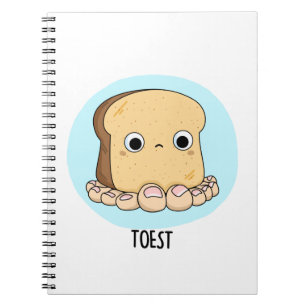 Toest Funny Toast mit Toes Puff Notizblock