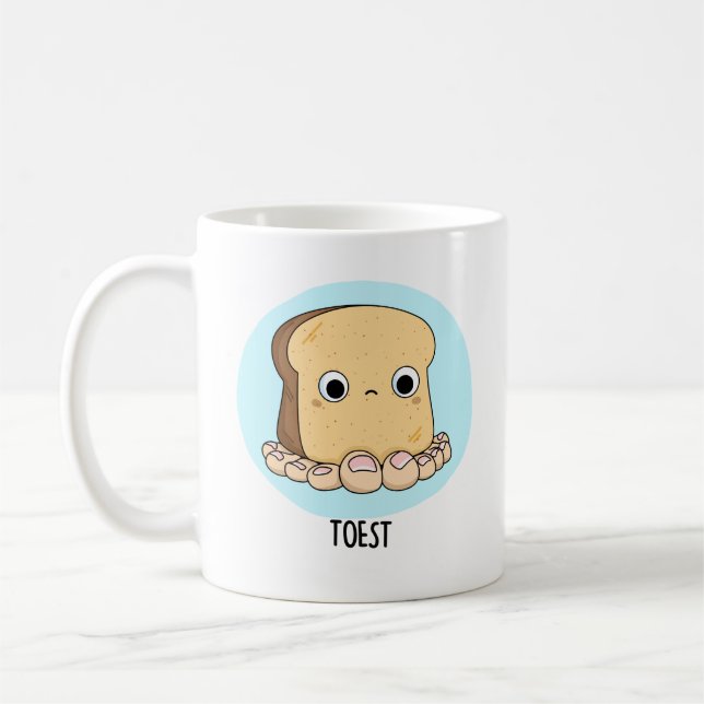 Toest Funny Toast mit Zehen Puff Kaffeetasse (Links)