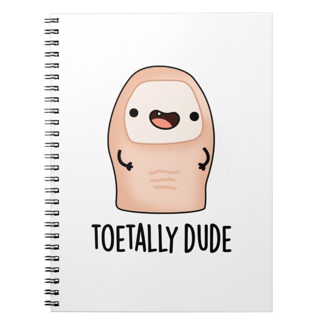 Toetally Typ Funny Big Toe Pun Notizblock (Vorderseite)