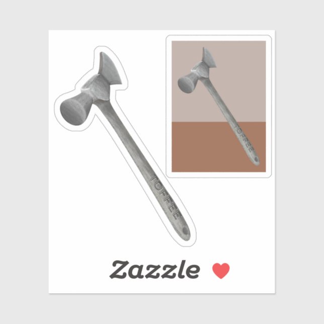 Toffee-Hammerbild Aufkleber (Blatt)