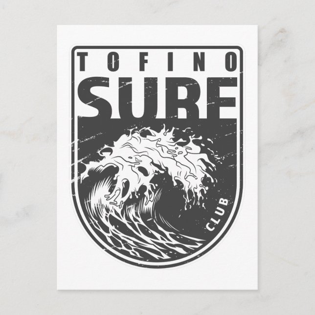 Tofino Surf Club Kanada Emblem Postkarte (Vorderseite)