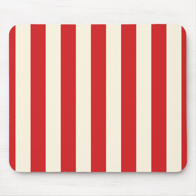 Tofu Cream Postbox Rote Streifen Mousepad (Vorne)