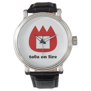 📛 Tofu in Brand Armbanduhr
