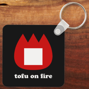 📛 Tofu in Brand Schlüsselanhänger