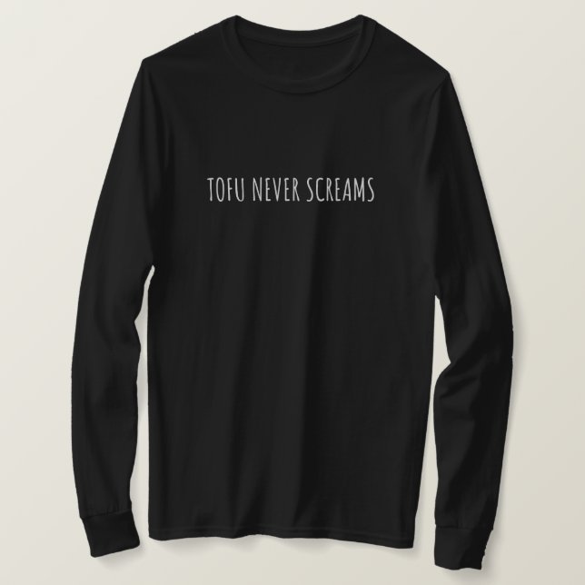Tofu nie schreit lustig Vegan T-Shirt (Design vorne)