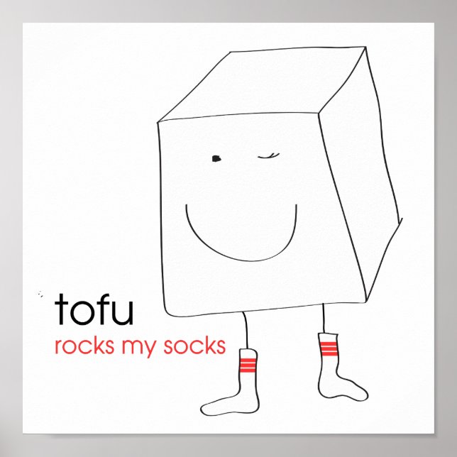 Tofu rocks My Socks Poster (Vorne)