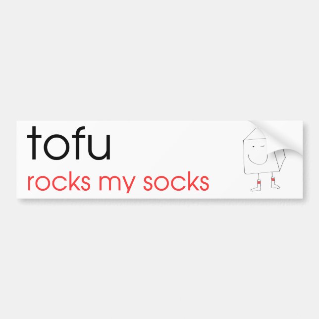 Tofu schaukelt meine Socken - Autoaufkleber (Vorne)