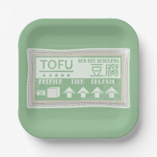 Tofu Vegan Vegetarisches Essen Pappteller