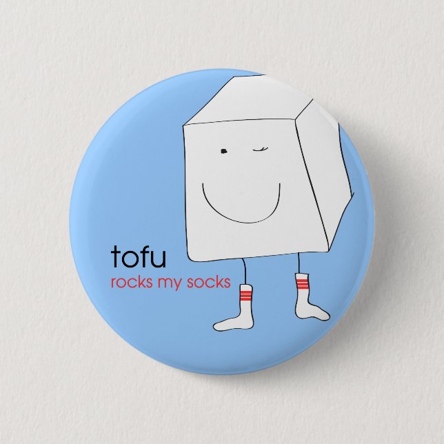 TofuRocksbluebackground.ai Button (Vorderseite)