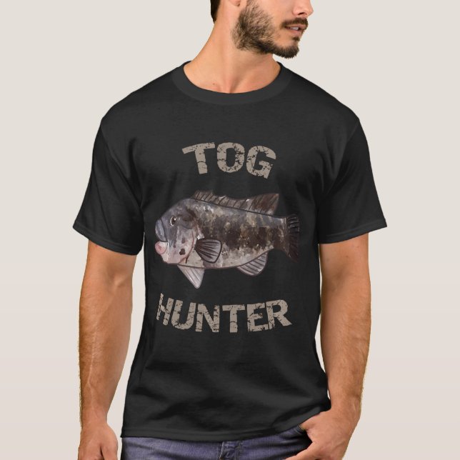 Tog Hunter Blackfish Tautog T-Shirt (Vorderseite)