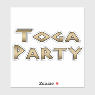 Toga-Party-Aufkleber Aufkleber