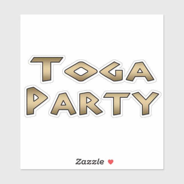 Toga Party Sticker (Blatt)