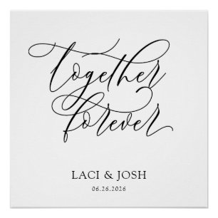 Together Forever Hochzeitskulisse Banner (88x104) Poster
