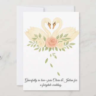 Together forever, like swans in love. einladung